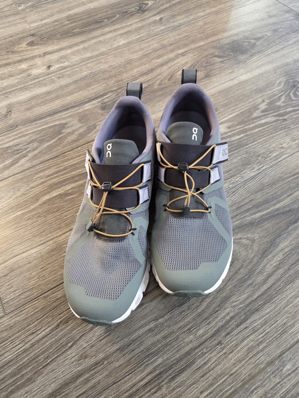On Cloud Running Men’s Athletic Shoes in Olive Gray